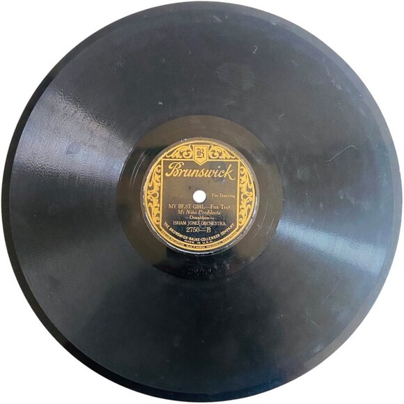 Isham Jones Gotta Getta Girl 10in Shellac 78 RPM Brunswick 2750 Vintage Record - Picture 3 of 4